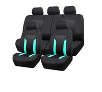 KWAYA Universal Car Seat Cover Set Fits Most Cars SUVs Tracks Vans Mesh Interiors Unisex With Zipper Airbag Compatible Front Seat Covers(Light Blue 5 seat)