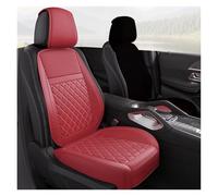 KWAYA Universal Car Seat Covers Full Set Surround Bottom Car Seat Cushions Durable Leather Car Seat Cover Accessories Parts Front Seat Covers(Red 1PCS Front)