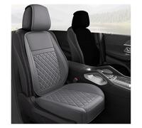 KWAYA Universal Car Seat Covers Full Set Surround Bottom Car Seat Cushions Durable Leather Car Seat Cover Accessories Parts Front Seat Covers(Grey 1PCS Front)
