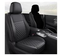 KWAYA Universal Car Seat Covers Full Set Surround Bottom Car Seat Cushions Durable Leather Car Seat Cover Accessories Parts Front Seat Covers(Black 1PCS Front)