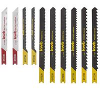 KWB 10-Piece U-Shaft Jigsaw Blade Set - Universal Set for Non-Ferrous Metals and Wood