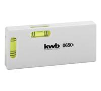 kwb 100mm Mini Spirit Level with Horizontal and Vertical Vials, Portable, White