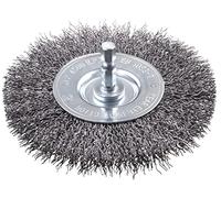 kwb 100mm Wire Brush Disc, Coarse HSS Steel Wire, for Metal and Stone, Drill Machine Brush with E6.3 Hex Shank, Rust Removal, Surface Conditioning, 1 Piece