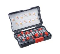 kwb 12-Piece Cutter Set Ø 8 Mm, Carbide-Tipped With Precise Clamping Shank and Optimised Cutting Geometry for An Exact Milling Pattern