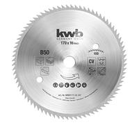 kwb 170mm Circular Saw Blade - Made in Germany, Ultra Fine Cuts, Ideal for Wood Panels and Softwood