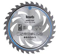 kwb 190 x 16 mm Circular Saw Blade, Smooth Operation, Ideal for Cordless Tools, Suitable for Soft and Hardwood, Plywood, and Chipboard