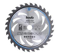 kwb 190 x 20 mm Circular Saw Blade, Smooth Cutting, Ideal for Cordless Tools, Suitable for Softwood, Hardwood, and Panel Boards