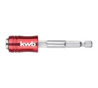 kwb 2-in-1 Quick Change Bit Holder with E 6.3 1/4 Inch Hex Shank for Bits and Sockets, 74 mm Length, for Cordless Screwdriver Drills, Made of Chrome Vanadium Steel and Aluminium