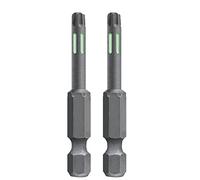 kwb 2 x 50mm TORX 15 Torsion Bits for Tough Screwdriving, TQ 60 Steel, ISO 1173 Drive C6.3