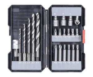 kwb 22-Piece Bit and Drill Box with Hex Shank - High-Quality CR-V Bits and HSS Metal Drills for Versatile Use