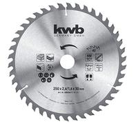 KWB 250 X 30 Builders Circular Saw Blade for Table SAWS, Alternating Tooth for Medium CUTS, Z-42 Teeth, 250 X 30 MM
