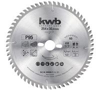 kwb 254mm Circular Saw Blade for Precise Cuts on Countertops, Wood, and Coated Panels