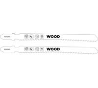 kwb 2x Jigsaw blades for wood, counter-toothed (for hardwood, softwood, chipboard)