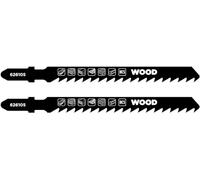 kwb 2x jigsaw blades for wood, extra coarse, 100 mm (for hardwood, softwood, plastic, chipboard)