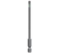kwb 3-Piece 100mm Tamper Torx Bit Set TT25, TT30, TT40 with Torsion Zone, TQ60 Steel, ISO 1173 C6.3 Drive