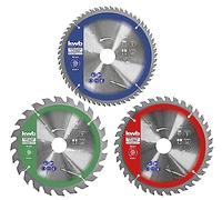 kwb 3-Piece Circular Saw Blade Set, Ø 190 x 30/20 / 16 mm