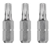 kwb 3 x 25mm TORX 10 Industrial Steel Bits Set, TQ60 Steel, ISO 1173 C 6.3 Drive