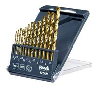 kwb 429844 Drill Bit set 13pc HSS titanium nitride 135° angle gold