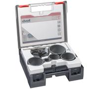 kwb Profi Hole Saw Set for Tilers 499505 (8 Pieces, HM-Spread, Precision Tube, high Temperature soldered)