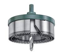 kwb 5-piece multi-fluted hole saw Ø 68, 74, 80, 90 and 100 mm with good cutting performance, long service life, heavy aluminium die-cast backing plate and hexagonal shank for universal use
