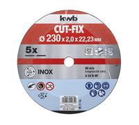 kwb 5 x cutting discs Sparpack for metal and stainless steel 711934 (bore 22.23, extra thin, 230 x 2.0 mm) et al. For Einhell TE-AG 230