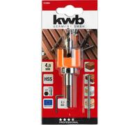 kwb 512004 Wood Twist Drill Bit 4mm with depth stop for hard Wood