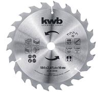 kwb 586159 Circular Saw Blade 184x16mm Carbide tipped for Wood cutting