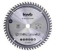 kwb 586168 Joiner's circular saw blade, wood/hardwood, 184 x 16 mm cuts, high number, 56 teeth Z-56, precision saw blade fine, 184 x 16