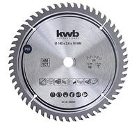 kwb 586568 Joiner's Circular Saw Blade, Wood/Hardwood, 190 x 16 mm cuts, high Number, 56 Teeth Z-56, Precision Saw Blade fine, 190 x 16