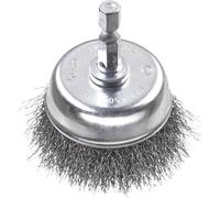 kwb 606210 cup brush HSS steel corrugated wire Ø50mm Hex shaft E6.3