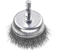 kwb 606310 cup brush HSS steel wire corrugated rust removal tool 75mm