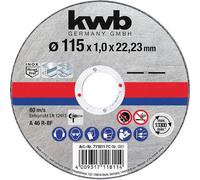 kwb 721140 cutting disc 115mm dia 7mm thick for Concrete/granite/m...