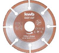 kwb 790140 Easy-Cut Universal Carbide Cutting disc 115 mm x 1.0 mm, Flex-disc for Various Materials, bore 22.23 mm, 115mm