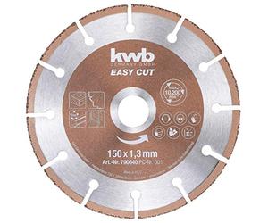 kwb 790640 Easy-Cut Universal Carbide Cutting disc 150 mm x 1.3 mm, Flex disc f. Div. Materials, Hole 22.23 mm, 150mm