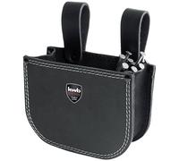 KWB LEATHER BELT, 115 cm, BLACK, DOUBLE-PRONG BUCKLE, FOR TOOL BAGS, JEANS, AND MORE