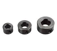 kwb Adjustable Depth Stop Set, 3-Piece, for 6 mm, 8 mm, and 10 mm Drills - Limit Ring, Depth Stop