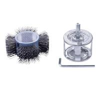 KWB AGRESSO Power Cleaning Brush for Drill, Curved Shape, 110MM Diameter, Round Brush Ideal for Cleaning and Grinding TASKS, Made in Germany