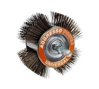 KWB AGRESSO Universal Wire Brush for Drill Machine - 110 MM Diameter, 1 Piece, Round Brush Ideal for Cleaning and Sanding, Made in Germany