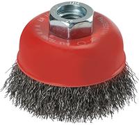 KWB Angle Grinder Cup Brush Ø 60 MM | M14 Thread Mount | Wavy HSS Steel Wire | for Metal and Stone | for Cleaning, DEBURRING, SCUFFING, and Rust Removal