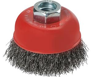 KWB Angle Grinder Cup Brush Ø 60 MM | M14 Thread Mount | Wavy HSS Steel Wire | for Metal and Stone | for Cleaning, DEBURRING, SCUFFING, and Rust Removal