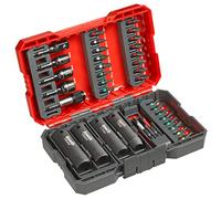 KWB BIT-BOX FOR IMPACT-/IMPACT WRENCH, 35-PIECE BIT SET WITH BIT HOLDER AND SHOCK-RESISTANT SOCKET ADAPTERS, E C 44626 SHAFTS