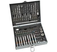 kwb Max-Box 67-Piece Drill and bit Set, consisting of bits, Drills, Long bits, sockets, Masonry & Wood Drills in a Sturdy Metal case