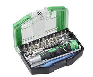 kwb bits for bytes - bit box, 30-TLG in its, quick-change bit holder, plastic lever tool, suction cup and handle in stable plastic box
