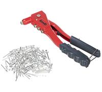 KWB Blind Rivet Tool Set, Rivet Pliers Including 100 Aluminum Rivets, Heavy-Duty with Handle Guard