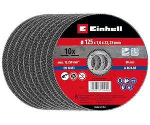 kwb by Einhell 49711945 10 Cutting Discs Thin 125 x 1.0 mm Angle Grinder Accessories