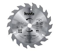 kwb Circular Saw Blade 130 x 16 mm Quick Cut Medium Grade Suitable for Soft and Hardwood, Carpenter Boards and Chipboard