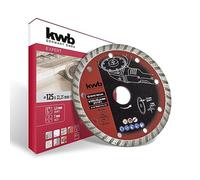 kwb Cut-Fix® Red-Line Diamond Cutting Disc Ø 125 Mm, with Sintered Turbo Edge, 9 Side Holes, Long Service Life, 22.23 Mm Bore