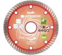 kwb Aggresso-Flex® Diamond Cutting Disc Ø 115 Mm with Extra Thin Turbo Edge, Sintered, Long Service Life, with 22.23 Mm Bore and Side Holes