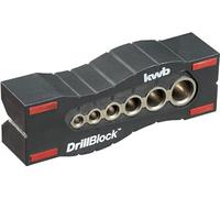 kwb Drilling aid/Drilling à 4-12 mm Drill Block for Rectangular u. Precise Holes on Surfaces, Round Materials and Edges incl. Grip Points