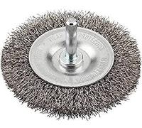 kwb Fine Disc Brush, HSS Steel Wire, Ø 75 mm for Metal and Stone, Wire Brush for Drill Machine, E6.3 Hex Shank